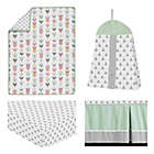 Alternate image 1 for Sweet Jojo Designs Mod Arrow 4-Piece Crib Bedding Set in Mint/Coral