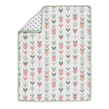 Sweet Jojo Designs Mod Arrow 4-Piece Crib Bedding Set in Mint/Coral. View a larger version of this product image.