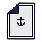 Alternate image 2 for Sweet Jojo Designs Anchors Away 4-Piece Nautical Crib Bedding Set in Navy Blue/White