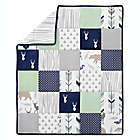 Alternate image 2 for Sweet Jojo Designs Woodsy Crib Bedding Collection in Navy/Mint