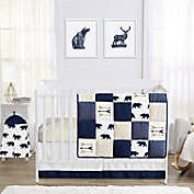 Sweet Jojo Designs&reg; Big Bear 4-Piece Reversible Crib Bedding Set in Blue/Gold