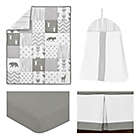 Alternate image 1 for Sweet Jojo Designs&reg; Woodsy 4-Piece Crib Bedding Set in White/Grey