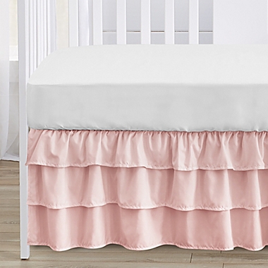 Sweet Jojo Designs&reg; Harper 4-Piece Crib Bedding Set in Blush/White. View a larger version of this product image.