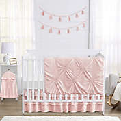 Sweet Jojo Designs&reg; Harper 4-Piece Crib Bedding Set in Blush/White