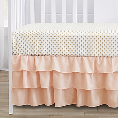 Sweet Jojo Designs&reg; Watercolor Floral 4-Piece Crib Bedding Set in Peach/Green. View a larger version of this product image.