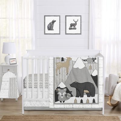 Fitted Sheet Crib Comforter 3 Piece Nursery Bed Set The Peanutshell Woodland Camo Crib Bedding Set for Baby Boys Crib Skirt 