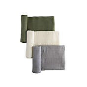 Little Unicorn&reg; 3-Pack Fern Cotton Muslin Swaddle Blankets in Green