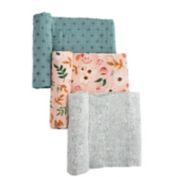 Little Unicorn&reg; 3-Pack Vintage Floral Cotton Muslin Swaddle Blankets in Pink