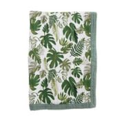 Little Unicorn&reg; Tropical Leaf Cotton Muslin Baby Receiving Blanket in Green