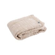 Little Unicorn&reg; Taupe Crosses Cotton Muslin Baby Receiving Quilt in Taupe