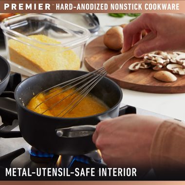 Calphalon&reg; Premier&trade; Nonstick 16-Inch Hard-Anodized Roaster. View a larger version of this product image.