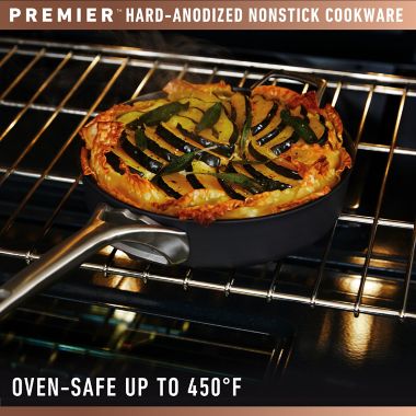Calphalon&reg; Premier&trade; Nonstick 16-Inch Hard-Anodized Roaster. View a larger version of this product image.