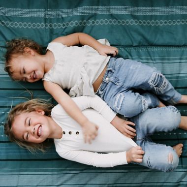 Little Unicorn Outdoor Blanket in Shoreline Stripe. View a larger version of this product image.