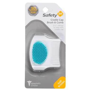 Safety 1st&reg; 2-in-1 Cradle Cap Brush & Comb in White. View a larger version of this product image.