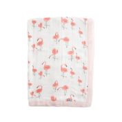 Little Unicorn Pink Ladies Deluxe Muslin Baby Receiving Blanket in Pink