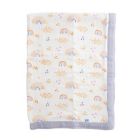 Alternate image 0 for Little Unicorn Rainbows and Raindrops Deluxe Muslin Baby Receiving Quilt in Purple/White