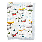 Alternate image 0 for Little Unicorn Air Show Deluxe Muslin Baby Receiving Blanket in Blue/White