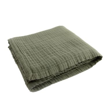 Little Unicorn Fern Cotton Muslin Quilted Throw. View a larger version of this product image.