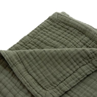 Little Unicorn Fern Cotton Muslin Quilted Throw. View a larger version of this product image.