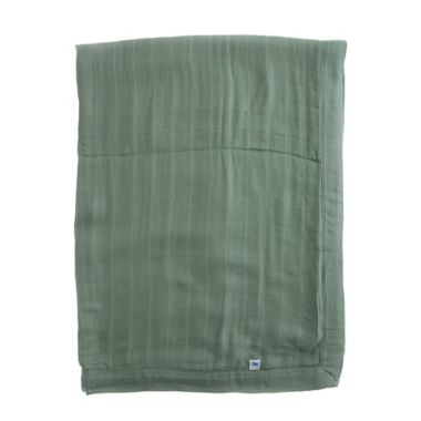 Little Unicorn Deluxe Muslin Baby Receiving Blanket in Sage. View a larger version of this product image.