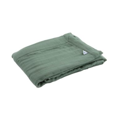 Little Unicorn&nbsp;Deluxe Muslin Baby Receiving Blanket in Sage. View a larger version of this product image.