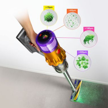Dyson V12 Detect Slim Cordless Stick Vacuum Cleaner in Yellow/Nickel. View a larger version of this product image.