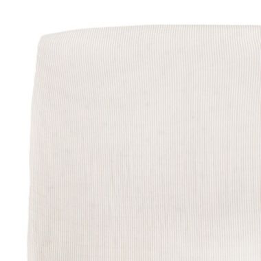 Little Unicorn&reg; Organic Cotton Muslin Crib Sheet in Sand Stripe. View a larger version of this product image.