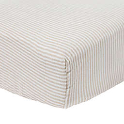 Little Unicorn® Organic Cotton Muslin Crib Sheet in Sand Stripe