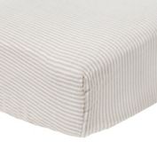 Little Unicorn&reg; Organic Cotton Muslin Crib Sheet in Sand Stripe