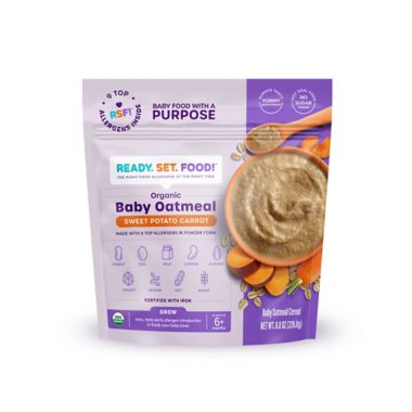 Ready, Set, Food!&trade; 8 oz. Organic Sweet Potato and Carrot&nbsp;Baby Oatmeal. View a larger version of this product image.