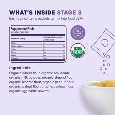 Ready, Set, Food!&trade; 30-Pack Organic Allergen Grow Stage 3 Mix-Ins. View a larger version of this product image.