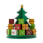 Glitzhome&reg; Wooden Gift Box Countdown to Christmas Tree Table Decoration