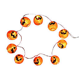 H for Happy™ 10-Count LED Pumpkin Lantern String Lights in Orange