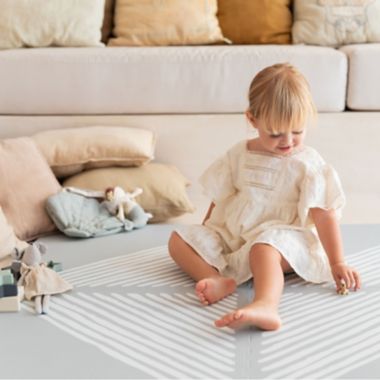 Toddlekind&reg; Prettier Sandy Lines Standard Puzzle Play Mat in Stone. View a larger version of this product image.