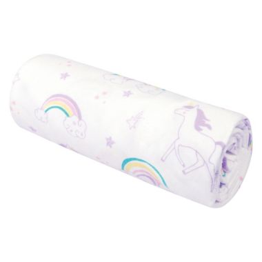 My Tiny Moments&reg; Unicorn 2-Piece Swaddle Blanket and Plush Animal Toy Gift Set in White. View a larger version of this product image.