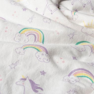 My Tiny Moments&reg; Unicorn 2-Piece Swaddle Blanket and Plush Animal Toy Gift Set in White. View a larger version of this product image.