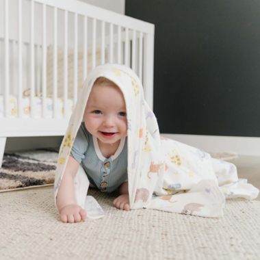 My Tiny Moments&reg; Lion 2-Piece Swaddle Blanket and Plush Animal Toy Gift Set in Brown. View a larger version of this product image.