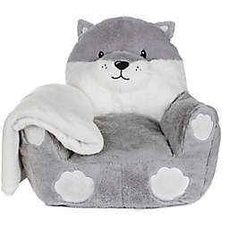 Toddler Fox Plush Character Chair by Cuddo Buddies with Blanket