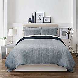 Canadian Living Amherst 3-Piece King Duvet Cover Set in Navy