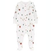 carter's&reg; Newborn Christmas Snap-Up Thermal Sleep &amp; Play Footed Pajama in White