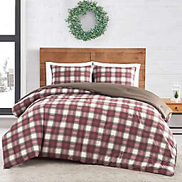 Eddie Bauer® Navigation Plaid Cotton Reversible Comforter Set in Red