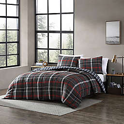 Eddie Bauer® Willow Plaid Microsuede Down Alt Reversible Comforter Set in Dark Grey