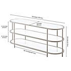 Alternate image 2 for Hudson&amp;Canal&trade; Leif Oval TV Stand in Satin Nickel