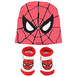 Spider-Man Size 0-12M Hat and Bootie 2-Piece Set in Red