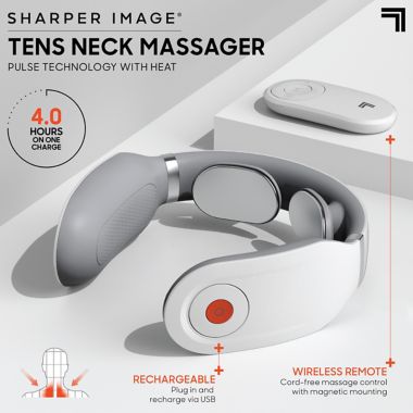Sharper Image&reg; Neck Tens Massager with Pulse Technology and Heat in White. View a larger version of this product image.