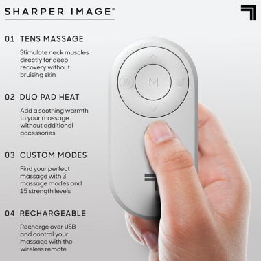 Sharper Image&reg; Neck Tens Massager with Pulse Technology and Heat in White. View a larger version of this product image.