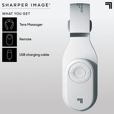 Sharper Image&reg; Neck Tens Massager with Pulse Technology and Heat in White. View a larger version of this product image.