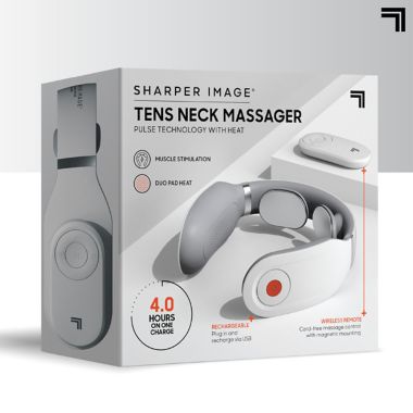 Sharper Image&reg; Neck Tens Massager with Pulse Technology and Heat in White. View a larger version of this product image.
