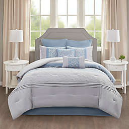 5DS Ramsey 8pcs Embroidered Q Comforter Set BL