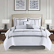 510 Design Powell 8-Piece Embroidered Queen Comforter Set in White